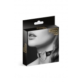 Чёрный чокер с кольцом в форме сердца - Bijoux Pour Toi - купить с доставкой в Новочеркасске