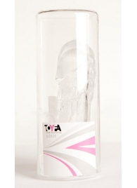 Прозрачная гелевая насадка с клиторальным отростком - 13 см. - Toyfa Basic - в Новочеркасске купить с доставкой