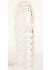 Прозрачная закрытая гелевая насадка - 13,5 см. - Toyfa Basic - в Новочеркасске купить с доставкой