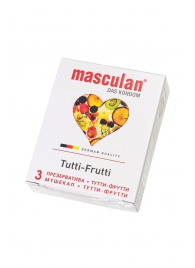 Жёлтые презервативы Masculan Ultra Tutti-Frutti с фруктовым ароматом - 3 шт. - Masculan - купить с доставкой в Новочеркасске