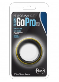 Черно-желтое силиконовое эрекционное кольцо Silicone Go Pro Cock Ring - Blush Novelties - в Новочеркасске купить с доставкой