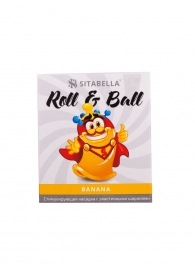 Стимулирующий презерватив-насадка Roll   Ball Banana - Sitabella - купить с доставкой в Новочеркасске