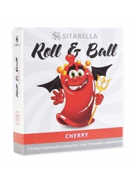 Стимулирующий презерватив-насадка Roll   Ball Cherry - Sitabella - купить с доставкой в Новочеркасске