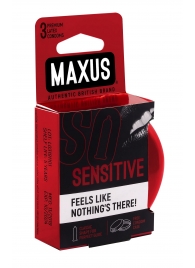 Ультратонкие презервативы в железном кейсе MAXUS Sensitive - 3 шт. - Maxus - купить с доставкой в Новочеркасске