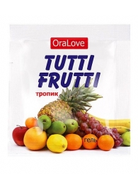 Пробник гель-смазки Tutti-frutti со вкусом тропических фруктов - 4 гр. - Биоритм - купить с доставкой в Новочеркасске