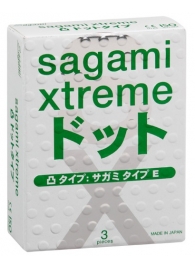 Презервативы Sagami Xtreme SUPER DOTS с точками - 3 шт. - Sagami - купить с доставкой в Новочеркасске