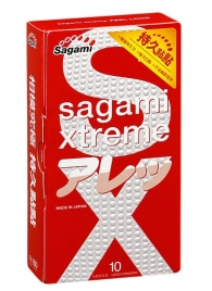 Утолщенные презервативы Sagami Xtreme Feel Long с точками - 10 шт. - Sagami - купить с доставкой в Новочеркасске