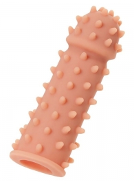 Телесная реалистичная насадка KOKOS Extreme Sleeve 03 с дополнительной стимуляцией - 12,7 см. - KOKOS - в Новочеркасске купить с доставкой