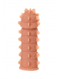 Телесная реалистичная насадка KOKOS Extreme Sleeve 04 с дополнительной стимуляцией - 12,7 см. - KOKOS - в Новочеркасске купить с доставкой