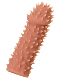 Телесная реалистичная насадка KOKOS Extreme Sleeve 07 с дополнительной стимуляцией - 12,7 см. - KOKOS - в Новочеркасске купить с доставкой