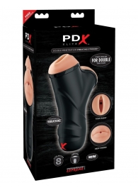 Мастурбатор в колбе с двумя тоннелями Double Penetration Vibrating Stroker - Pipedream - в Новочеркасске купить с доставкой