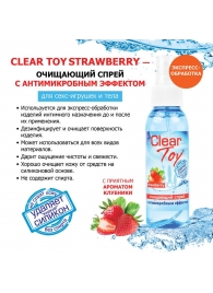 Очищающий спрей для игрушек CLEAR TOY Strawberry - 100 мл. - Биоритм - купить с доставкой в Новочеркасске