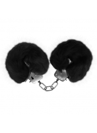 Черные меховые наручники Love с ключиками - Baile - купить с доставкой в Новочеркасске