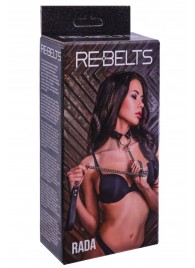 Черный поводок и чокер с кольцом Rada - Rebelts - купить с доставкой в Новочеркасске