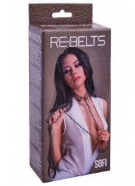 Коричневый поводок и чокер с кольцом Sofi - Rebelts - купить с доставкой в Новочеркасске