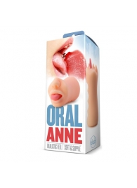 Телесный мастурбатор-ротик с язычком Oral Anne - Blush Novelties - в Новочеркасске купить с доставкой