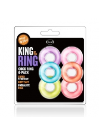 Набор из 6 эрекционных колец King of the Ring - Blush Novelties - в Новочеркасске купить с доставкой