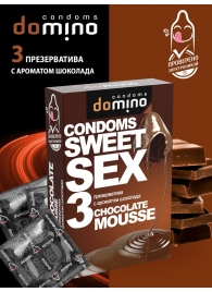 Презервативы для орального секса DOMINO Sweet Sex с ароматом шоколадного мусса - 3 шт. - Domino - купить с доставкой в Новочеркасске