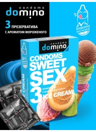 Презервативы для орального секса DOMINO Sweet Sex с ароматом мороженого - 3 шт. - Domino - купить с доставкой в Новочеркасске