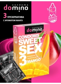 Презервативы для орального секса DOMINO Sweet Sex с ароматом манго - 3 шт. - Domino - купить с доставкой в Новочеркасске