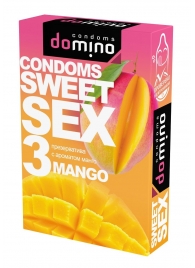 Презервативы для орального секса DOMINO Sweet Sex с ароматом манго - 3 шт. - Domino - купить с доставкой в Новочеркасске