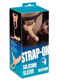 Силиконовый полый страпон на ремнях Silicone Strap-on - 16 см. - Orion - купить с доставкой в Новочеркасске