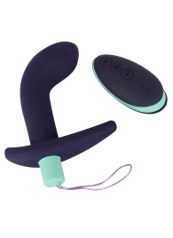 Темно-фиолетовый вибростимулятор простаты с пультом ДУ Remote Controlled Prostate Plug - Orion - в Новочеркасске купить с доставкой