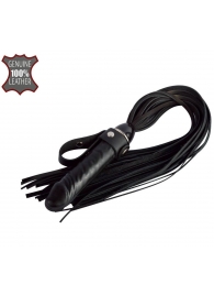 Черная плеть  Ковбой  с ручкой-фаллосом - 55 см. - Sitabella - купить с доставкой в Новочеркасске