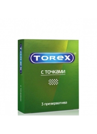 Текстурированные презервативы Torex  С точками  - 3 шт. - Torex - купить с доставкой в Новочеркасске