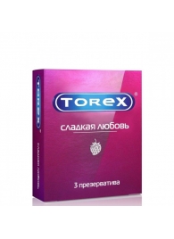 Презервативы Torex  Сладкая любовь  с ароматом клубники - 3 шт. - Torex - купить с доставкой в Новочеркасске