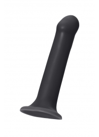 Черный фаллос на присоске Silicone Bendable Dildo L - 19 см. - Strap-on-me - купить с доставкой в Новочеркасске