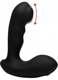 Черный стимулятор простаты Alpha-Pro 7X P-Milker Silicone Prostate Stimulator with Milking Bead - XR Brands - в Новочеркасске купить с доставкой