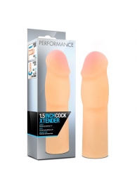 Телесная насадка-удлинитель на пенис PERFORMANCE 1.5INCH COCK XTENDER - 16 см. - Blush Novelties - в Новочеркасске купить с доставкой