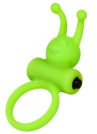 Зеленое эрекционное виброкольцо на пенис Cock Ring - A-toys - в Новочеркасске купить с доставкой