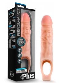 Телесный реалистичный фаллоудлинитель 9 Inch Silicone Cock Sheath Penis Extender - 22,86 см. - Blush Novelties - в Новочеркасске купить с доставкой