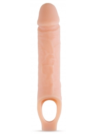 Телесный реалистичный фаллоудлинитель 10 Inch Silicone Cock Sheath Penis Extender - 25,4 см. - Blush Novelties - в Новочеркасске купить с доставкой