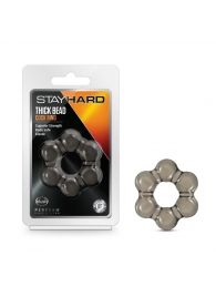 Дымчатое эрекционное кольцо Stay Hard Thick Bead Cock Ring - Blush Novelties - в Новочеркасске купить с доставкой