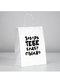 Подарочный пакет  Завтра тебе будет стыдно  - 30 х 24 см. - UPAK LAND - купить с доставкой в Новочеркасске