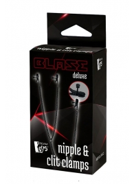 Черные зажимы на соски и клитор на цепочке DELUXE NIPPLE   CLIT CLAMPS - Dream Toys - купить с доставкой в Новочеркасске