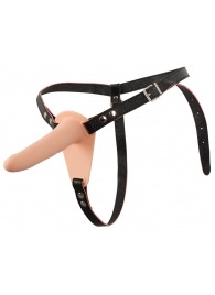 Телесный поясной страпон с вибрацией Vibrating Strap-On - 15,7 см. - Orion - купить с доставкой в Новочеркасске