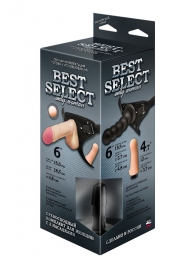 Черный пояс для женщин BEST SELECT с 3 насадками - LOVETOY (А-Полимер) - купить с доставкой в Новочеркасске