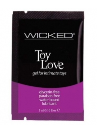 Лубрикант на водной основе для использования с игрушками WICKED Toy Love - 3 мл. - Wicked - купить с доставкой в Новочеркасске