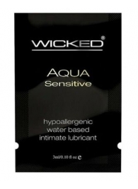 Мягкий лубрикант на водной основе WICKED AQUA Sensitive - 3 мл. - Wicked - купить с доставкой в Новочеркасске