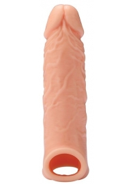 Телесная насадка EXTENDER WITH BALL STRAP 6.5 - 17 см. - Dream Toys - в Новочеркасске купить с доставкой