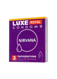 Презервативы с увеличенным количеством смазки LUXE Royal Nirvana - 3 шт. - Luxe - купить с доставкой в Новочеркасске