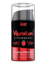 Жидкий интимный гель с эффектом вибрации Vibration! Strawberry - 15 мл. - INTT - купить с доставкой в Новочеркасске