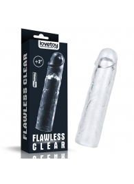 Прозрачная насадка-удлинитель Flawless Clear Penis Sleeve Add 2 - 19 см. - Lovetoy - в Новочеркасске купить с доставкой