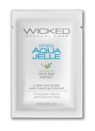 Гель-лубрикант Simply Aqua Jelle - 3 мл. - Wicked - купить с доставкой в Новочеркасске