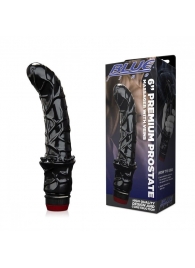 Черный вибромассажер простаты 6  Premium Prostate Massager - BlueLine - в Новочеркасске купить с доставкой