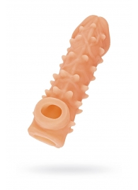 Телесная закрытая насадка с пупырышками Cock Sleeve Size S - 13,8 см. - KOKOS - в Новочеркасске купить с доставкой